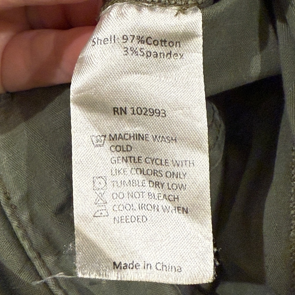 Marissa Webb Collective Canvas Cropped Pants Olive Green 35297 - Picture 14 of 15